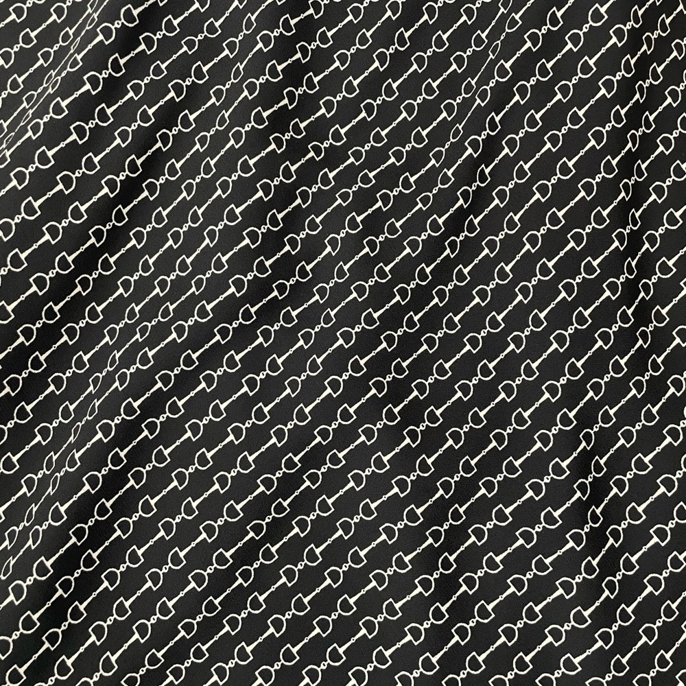 Express Black and White Chain Print Portofino Dress - Picture 5 of 8